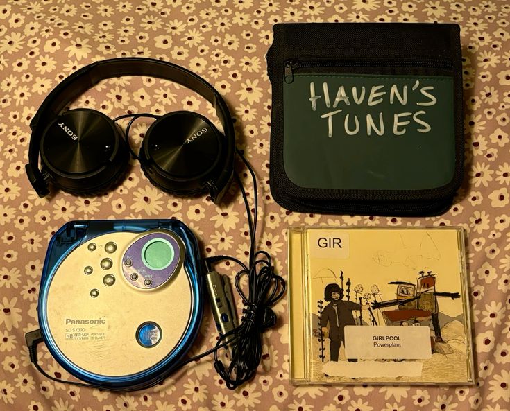 Picture of cd player and headphones